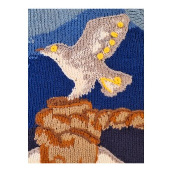 Vintage Preppy Coastal Nautical Embroidered Cotton Blend Sweater Vest Womens S - Picture 11 of 16